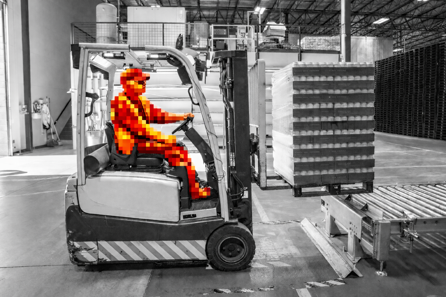 Anonymized — what leaves the facility